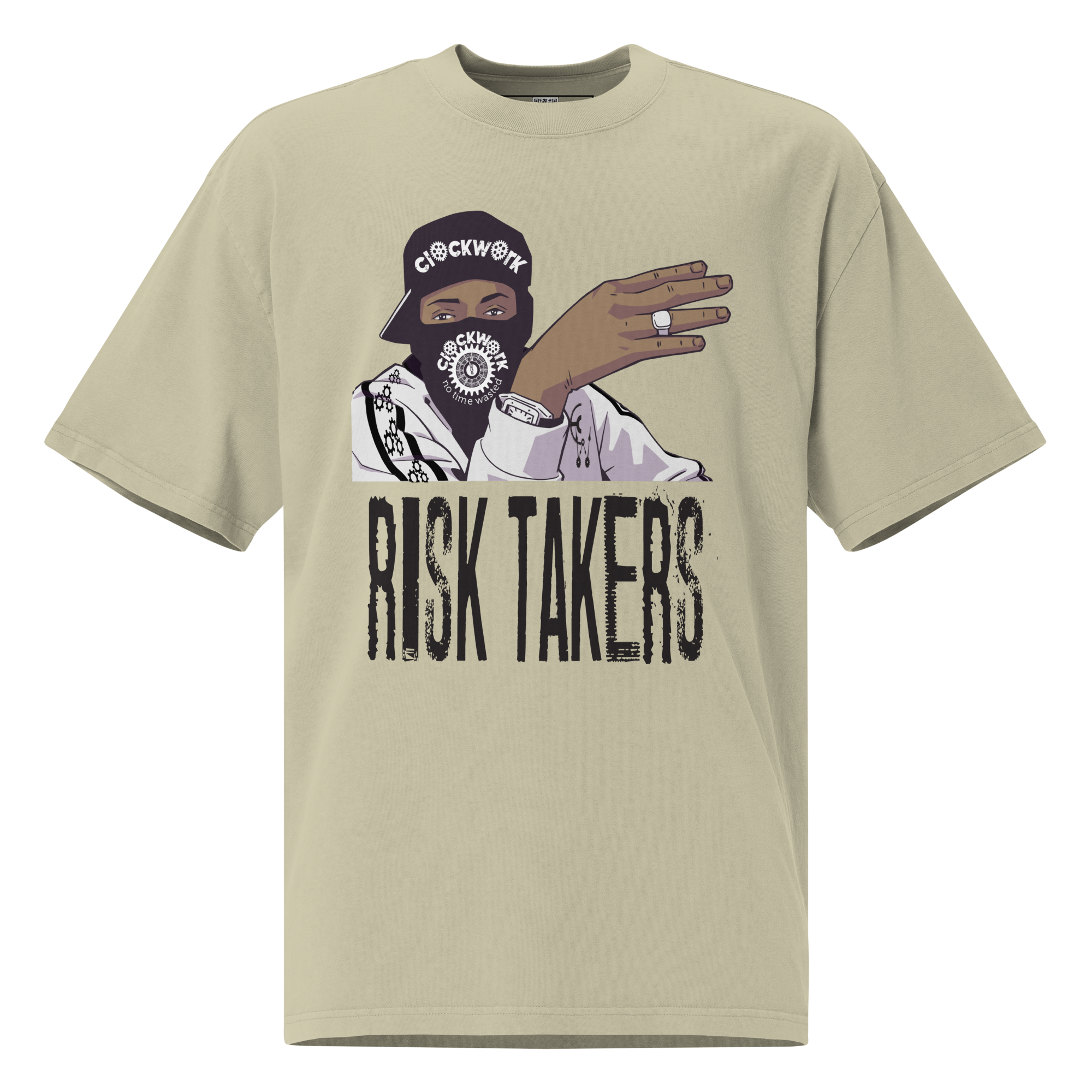Clockwork Risk Takers Oversized faded t-shirt