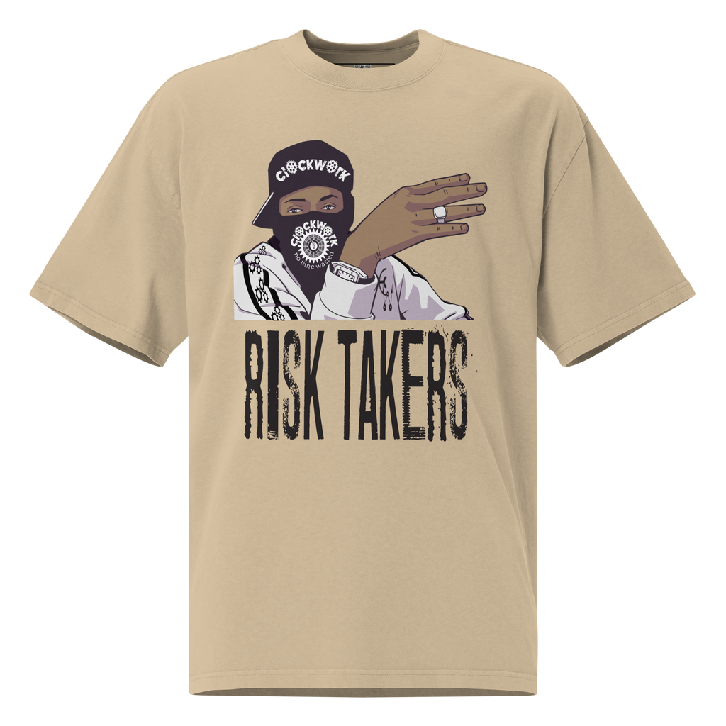 Clockwork Risk Takers Oversized faded t-shirt