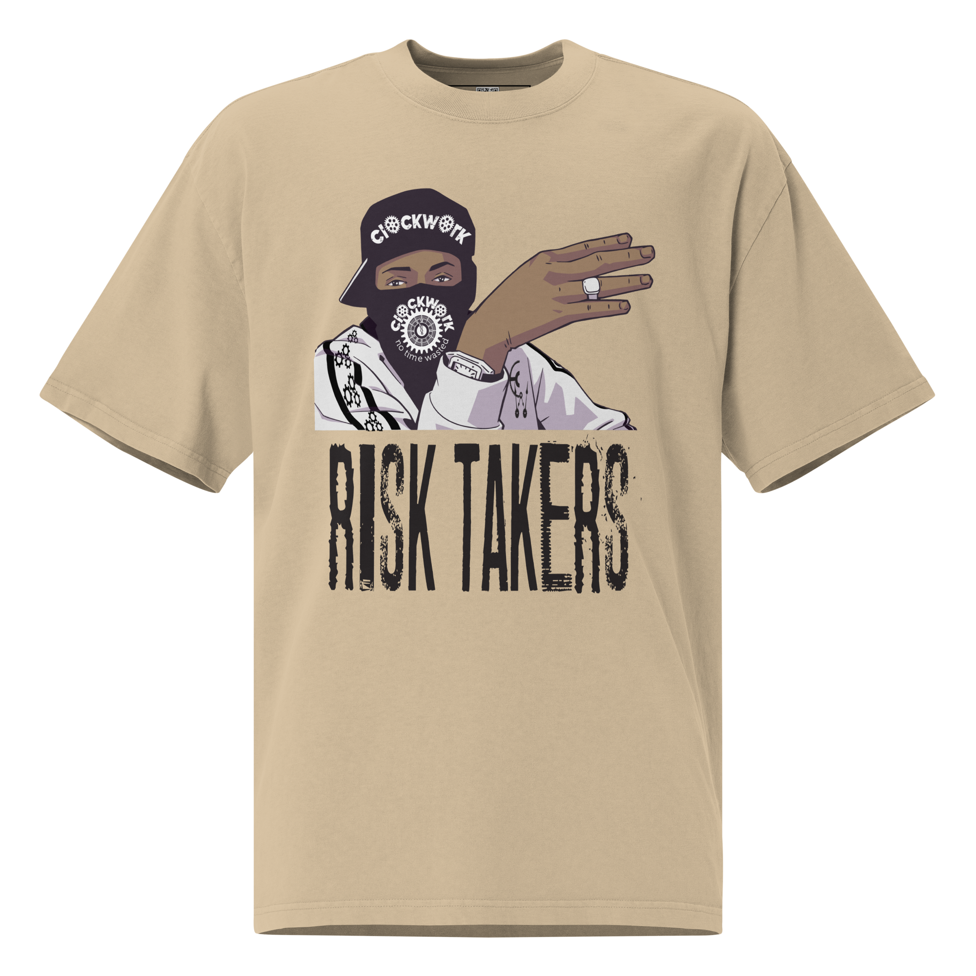 Clockwork Risk Takers Oversized faded t-shirt
