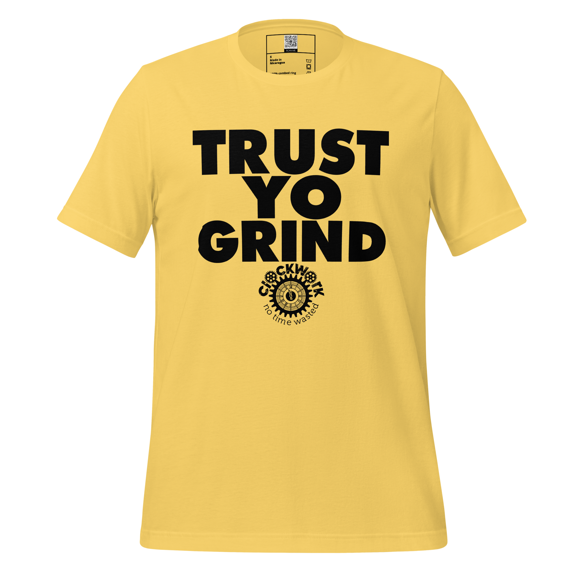 Trust Yo Grind Yellow and Black Unisex t-shirt