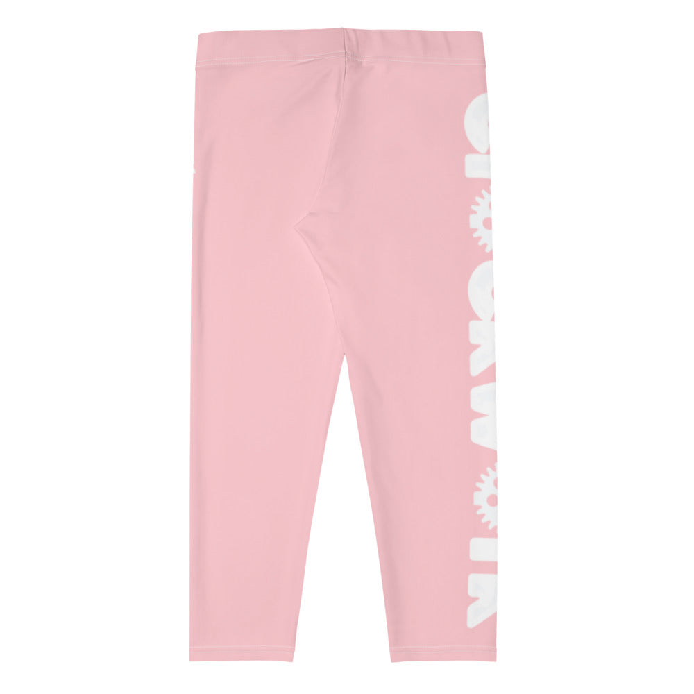 Pink Clockwork Capri Leggings