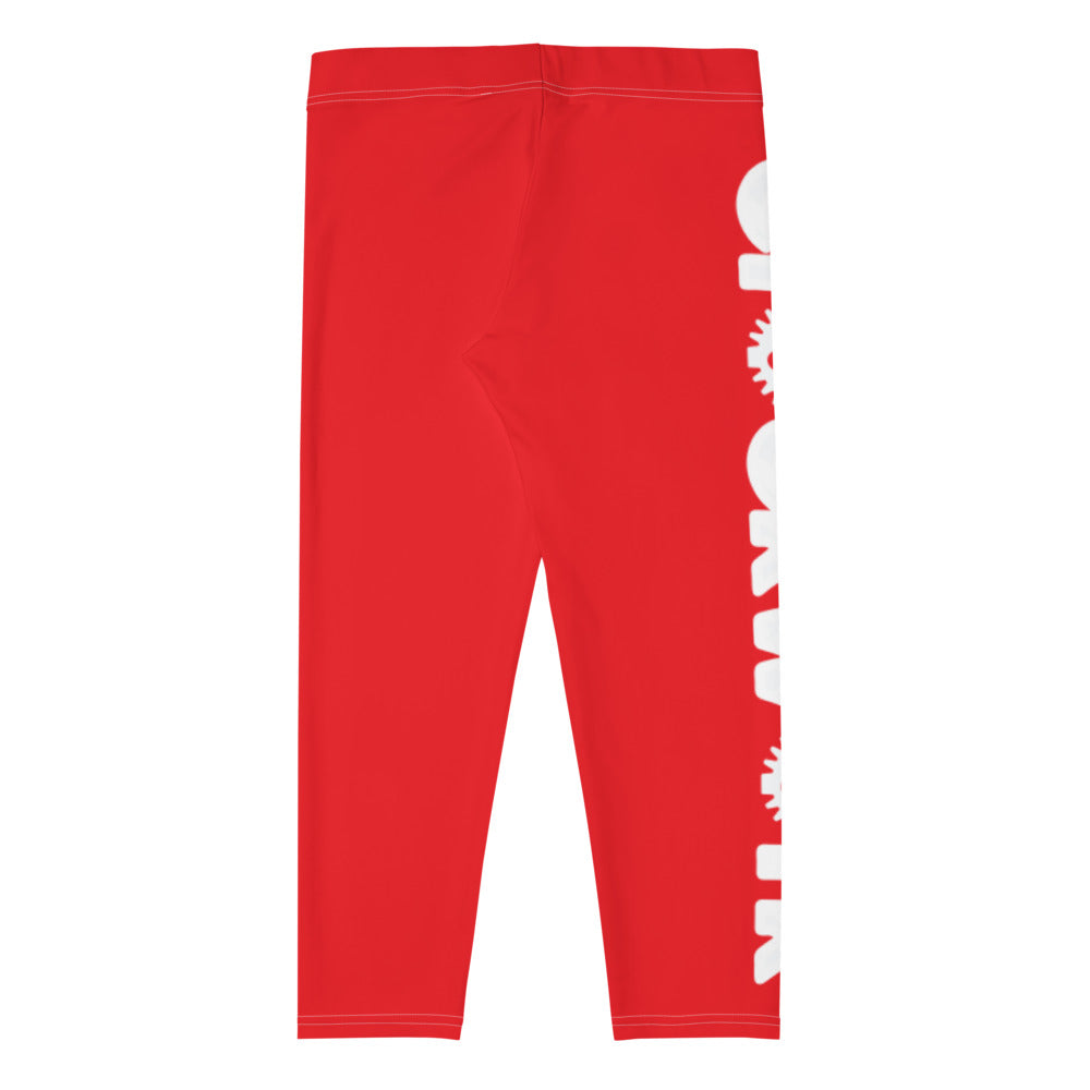 Clockwork Red Capri Leggings