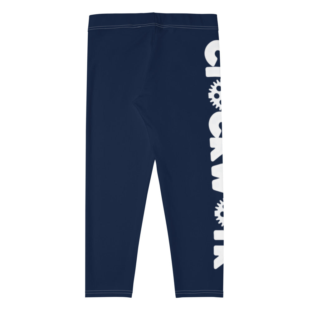 Clockwork Navy Logo Capri Leggings