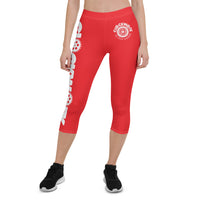 Clockwork Red Capri Leggings