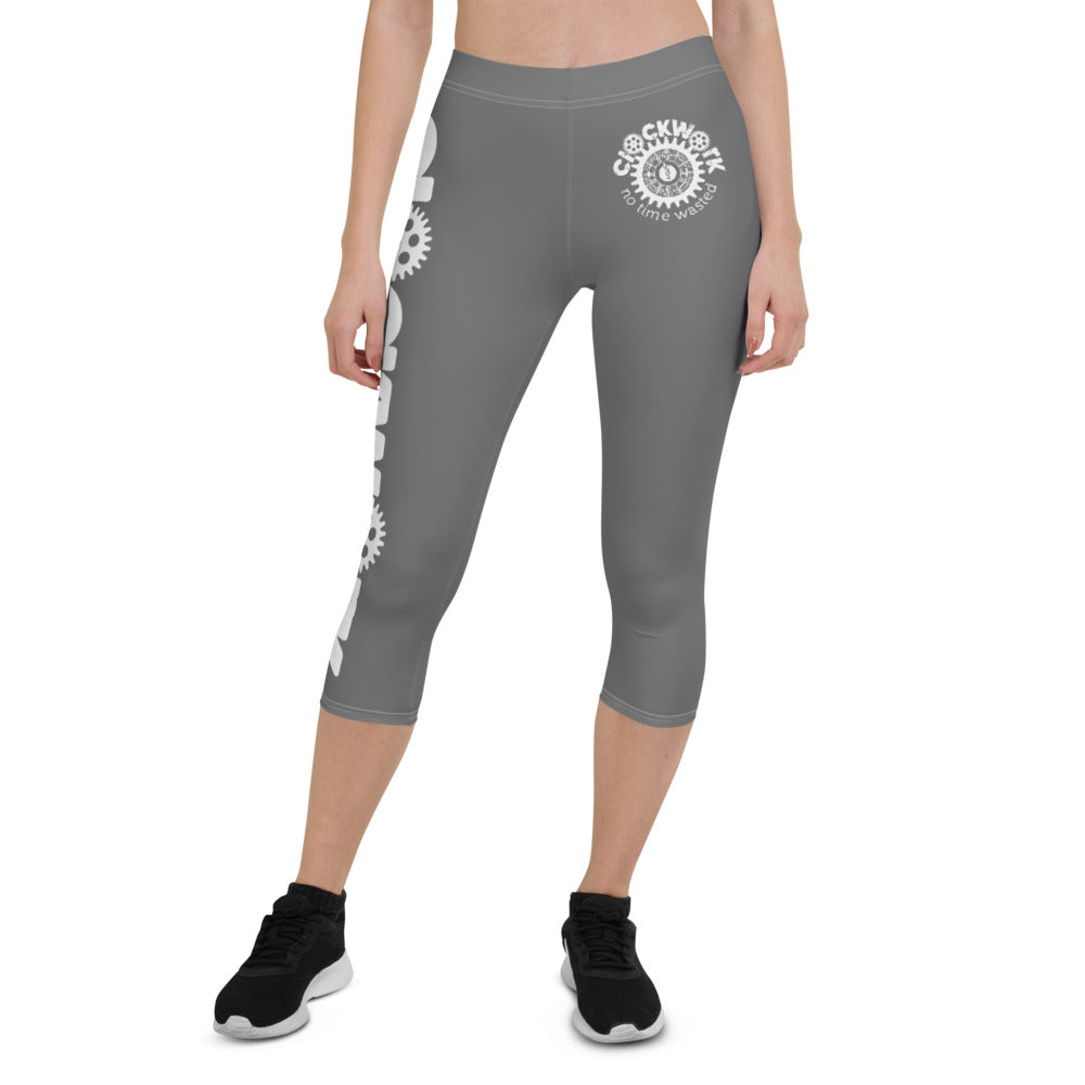 Clockwork Grey Capri Leggings