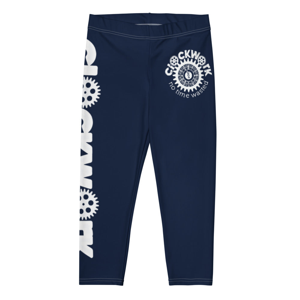 Clockwork Navy Logo Capri Leggings