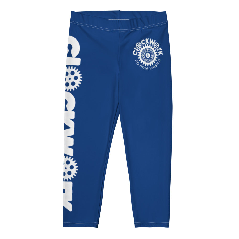 Clockwork Royal Blue Logo Capri Leggings