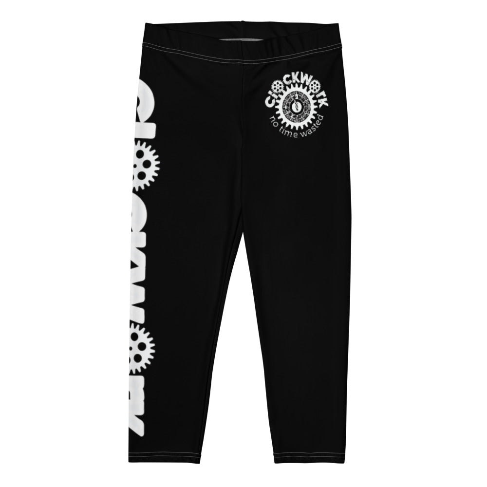 Clockwork Black Capri Leggings
