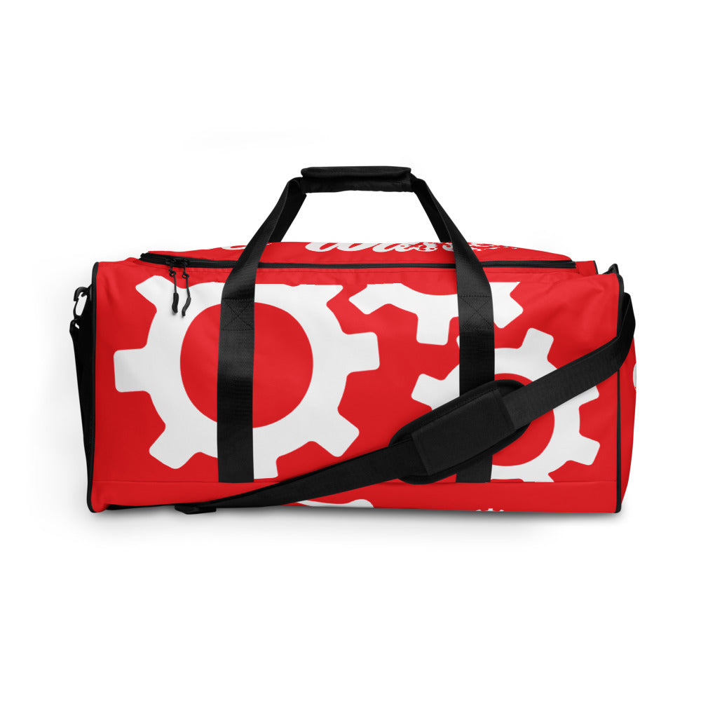 Red Clockwork No time to waste Duffle bag