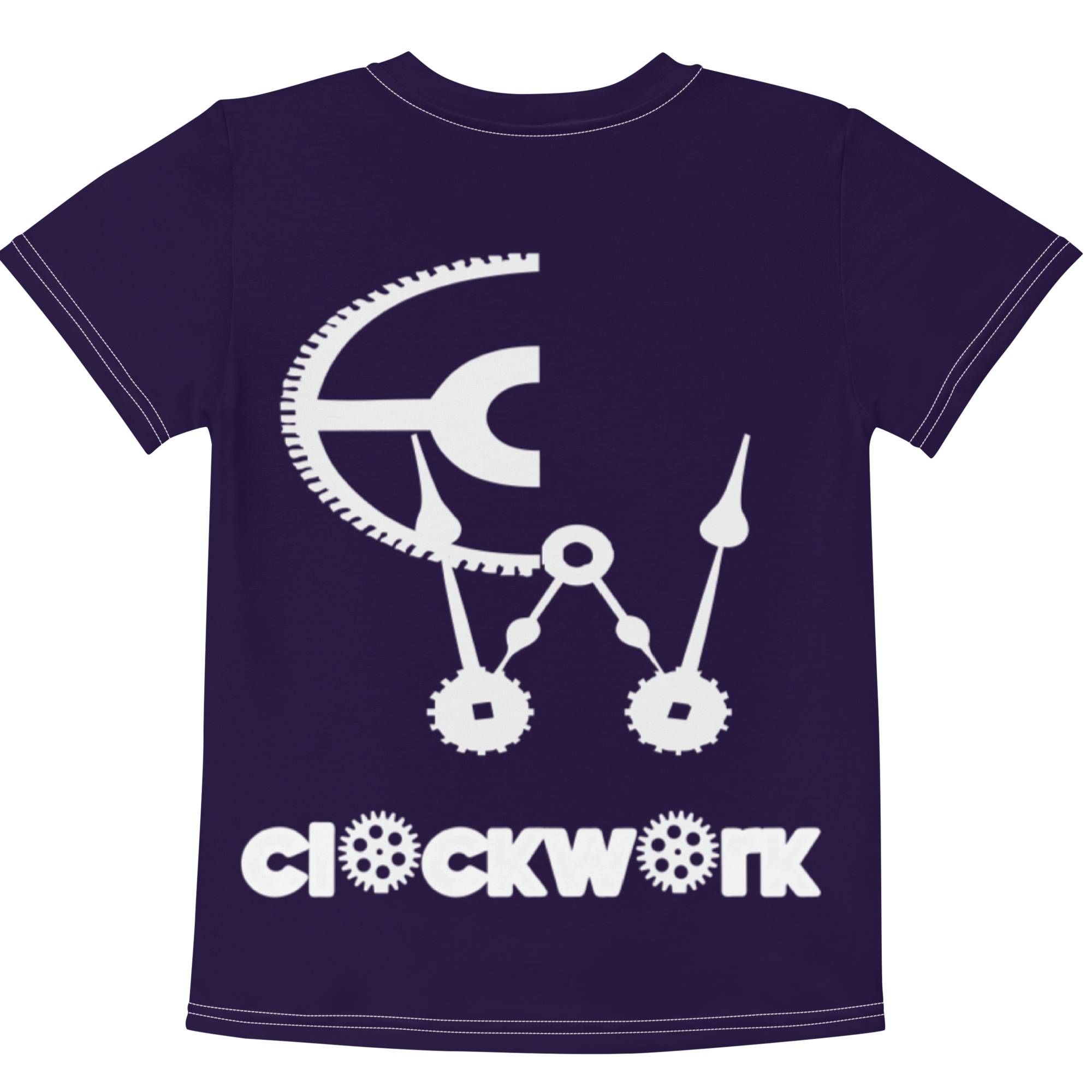 Purple Clockwork Kids crew neck t-shirt