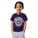 Purple Clockwork Kids crew neck t-shirt