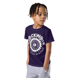 Purple Clockwork Kids crew neck t-shirt