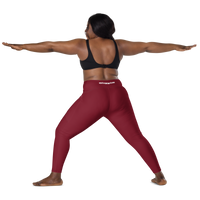 Burgundy Clockwork Leggings with pockets