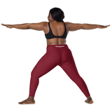 Burgundy Clockwork Leggings with pockets