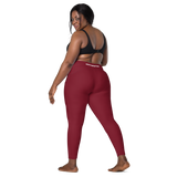 Burgundy Clockwork Leggings with pockets
