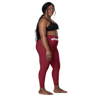 Burgundy Clockwork Leggings with pockets