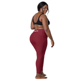 Burgundy Clockwork Leggings with pockets