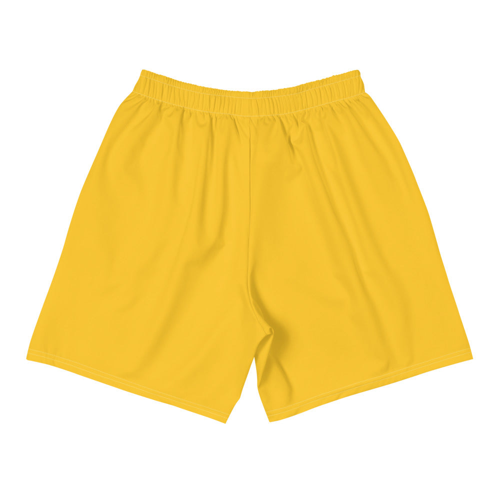 Yellow Trust Yo Grind Men's Athletic Long Shorts