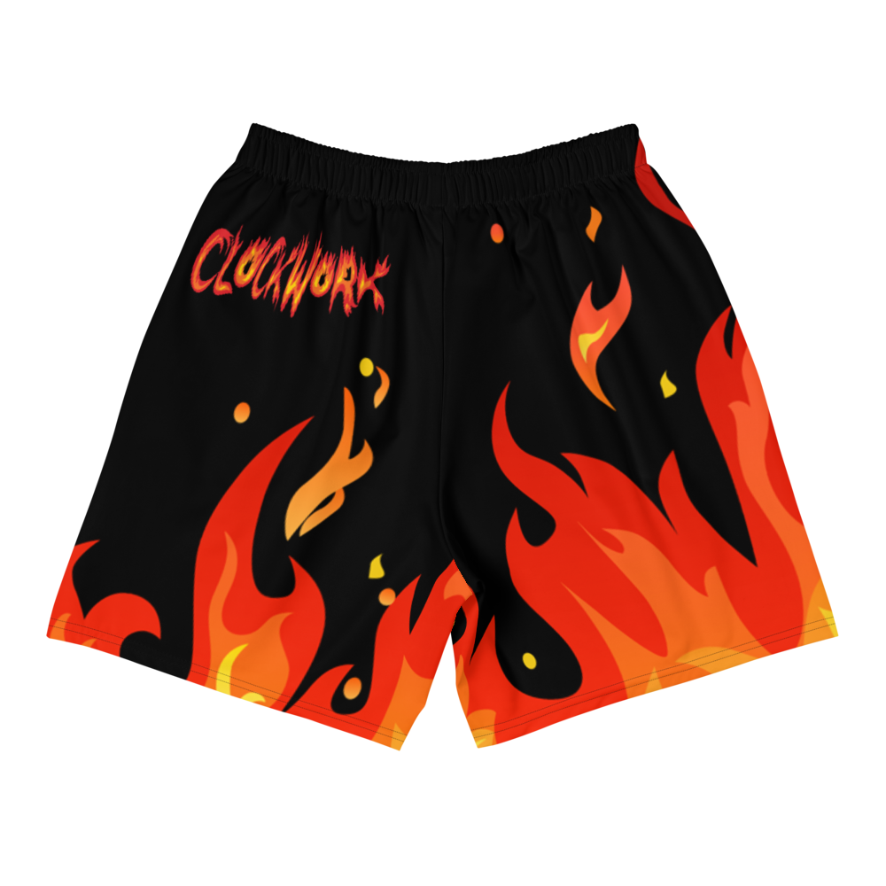 Clockwork Flames Men's Athletic Long Shorts