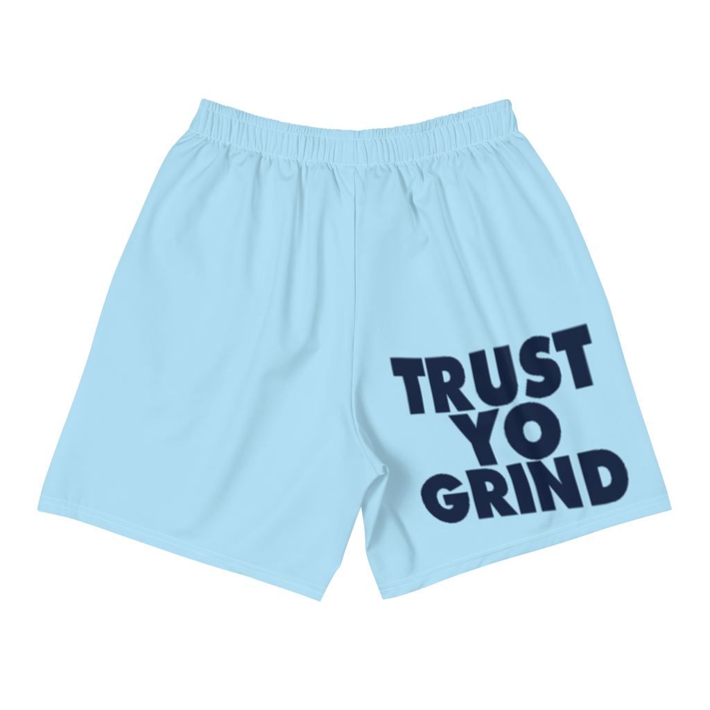 Trust Yo Grind Sky blue and Navy Men's Athletic Long Shorts