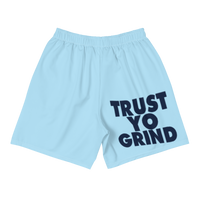 Trust Yo Grind Sky blue and Navy Men's Athletic Long Shorts