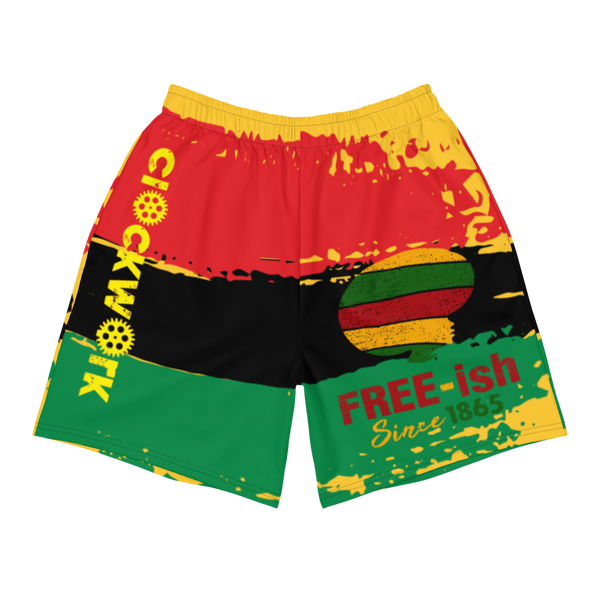 Clockwork Juneteenth Men's Athletic Long Shorts