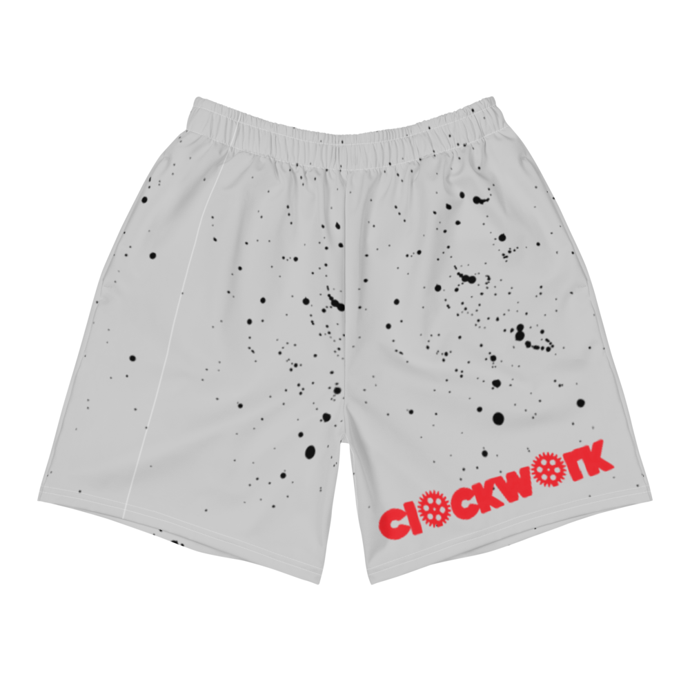 Grey spotted Clockwork Men's Athletic Long Shorts