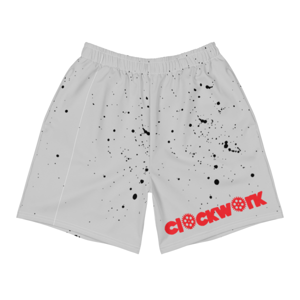 Grey spotted Clockwork Men's Athletic Long Shorts