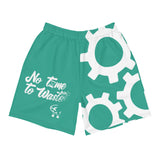 Clockwork Teal No time wasted Men's Athletic Long Shorts