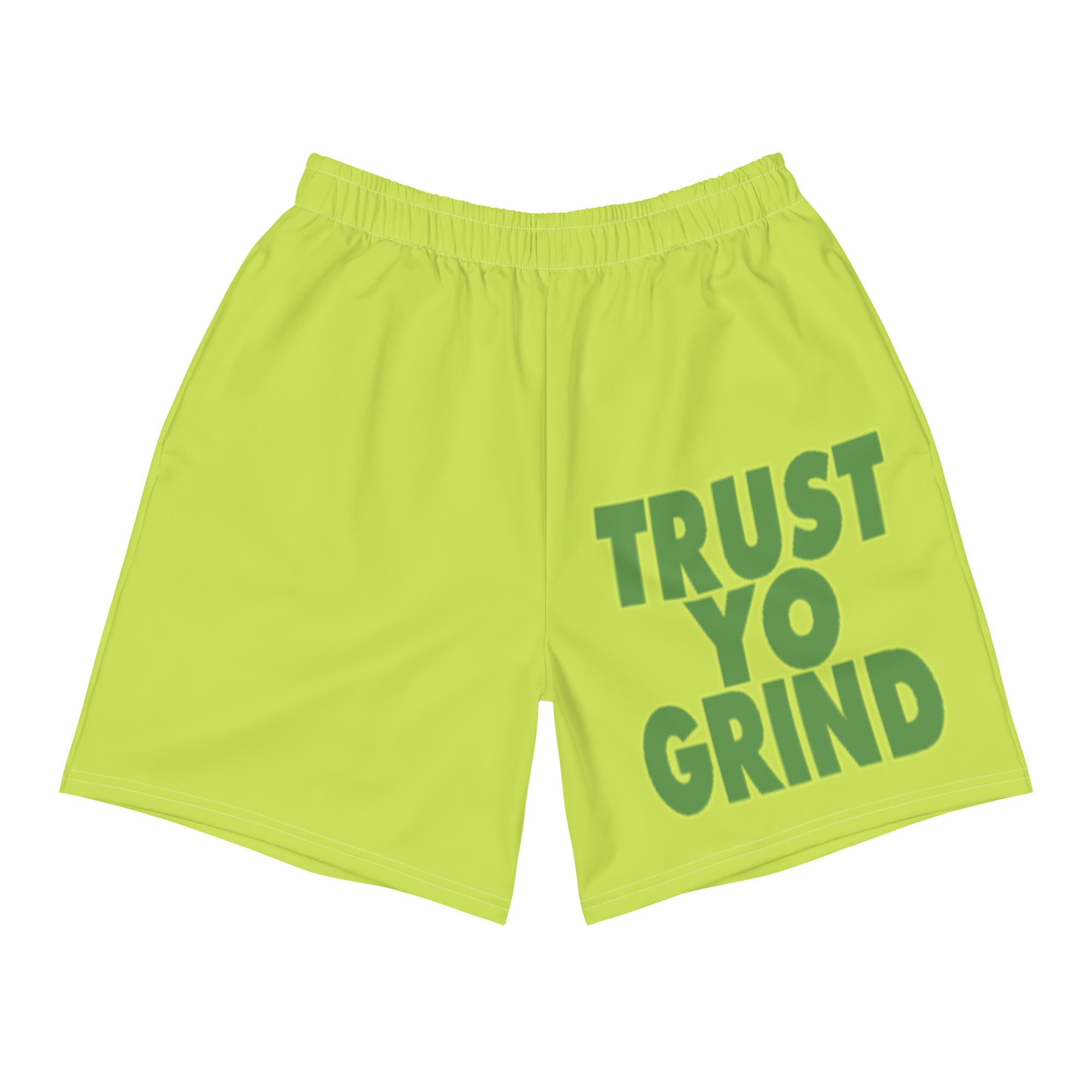 Trust Yo Grind Lemon Lime Men's Athletic Long Shorts