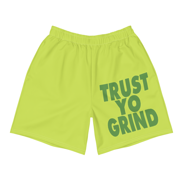 Trust Yo Grind Lemon Lime Men's Athletic Long Shorts