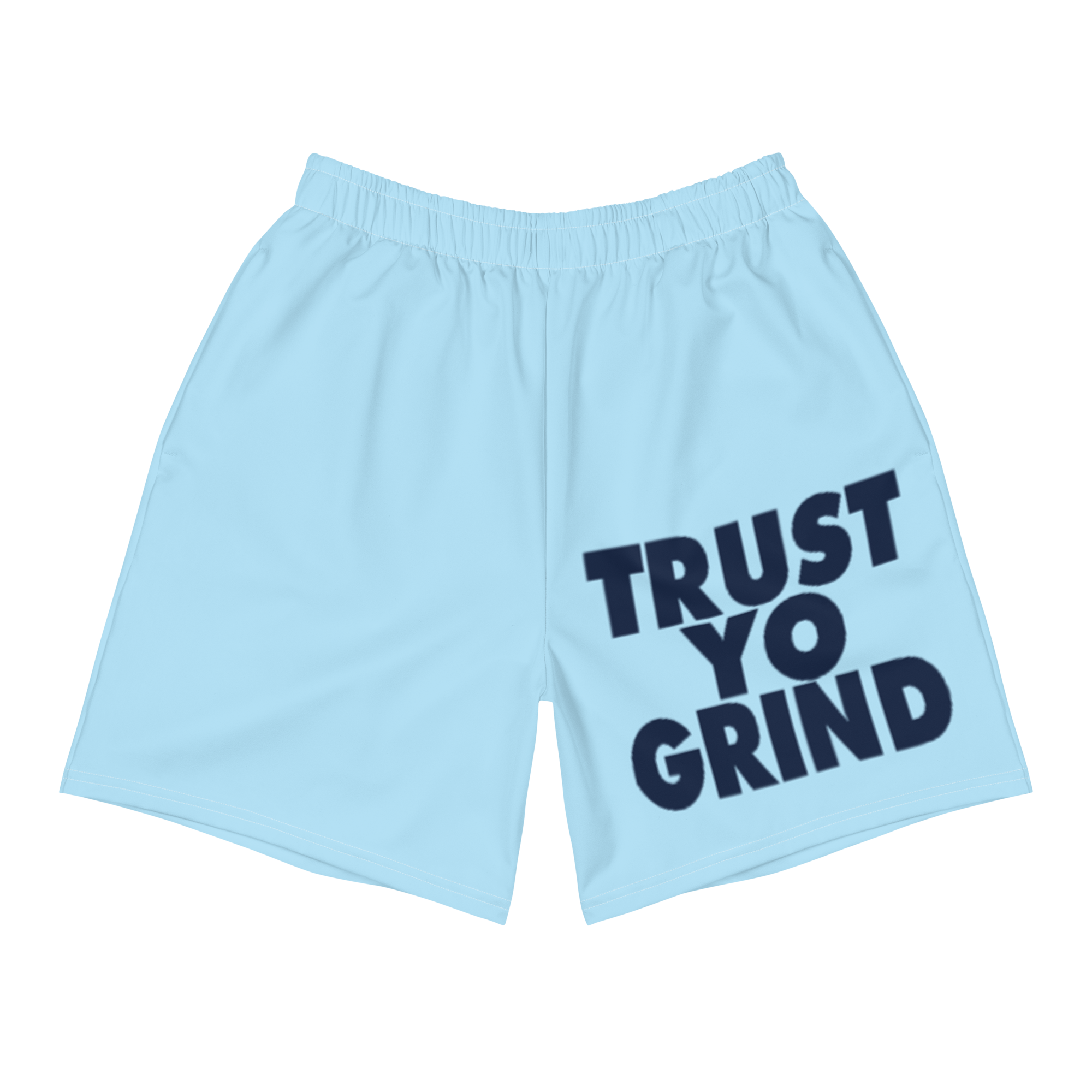 Trust Yo Grind Sky blue and Navy Men's Athletic Long Shorts
