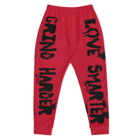 Red Clockwork Grind Harder Love Smarter Men's Joggers