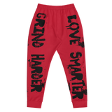 Red Clockwork Grind Harder Love Smarter Men's Joggers