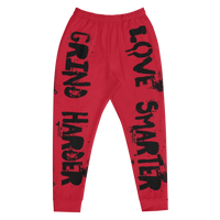 Red Clockwork Grind Harder Love Smarter Men's Joggers