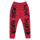 Red Clockwork Grind Harder Love Smarter Men's Joggers