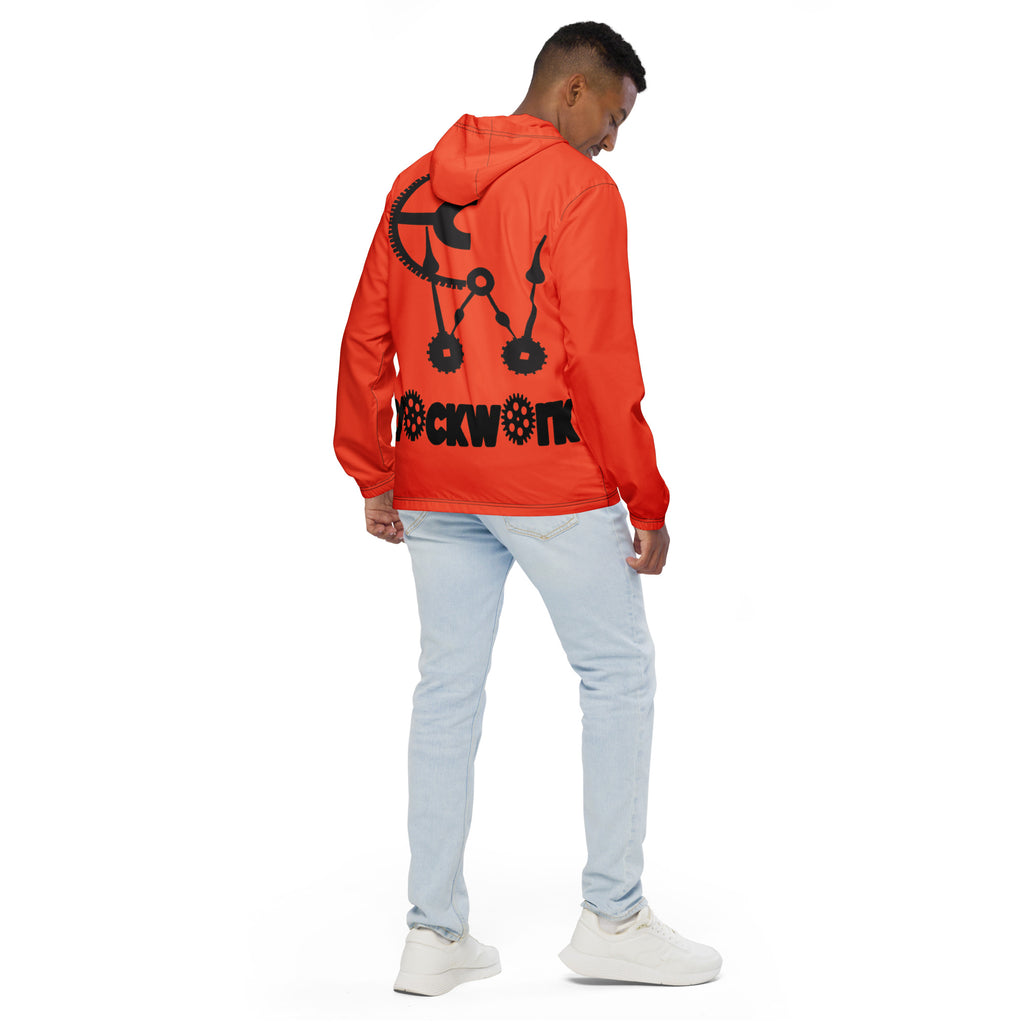 Orange And Black Clockwork Men’s windbreaker