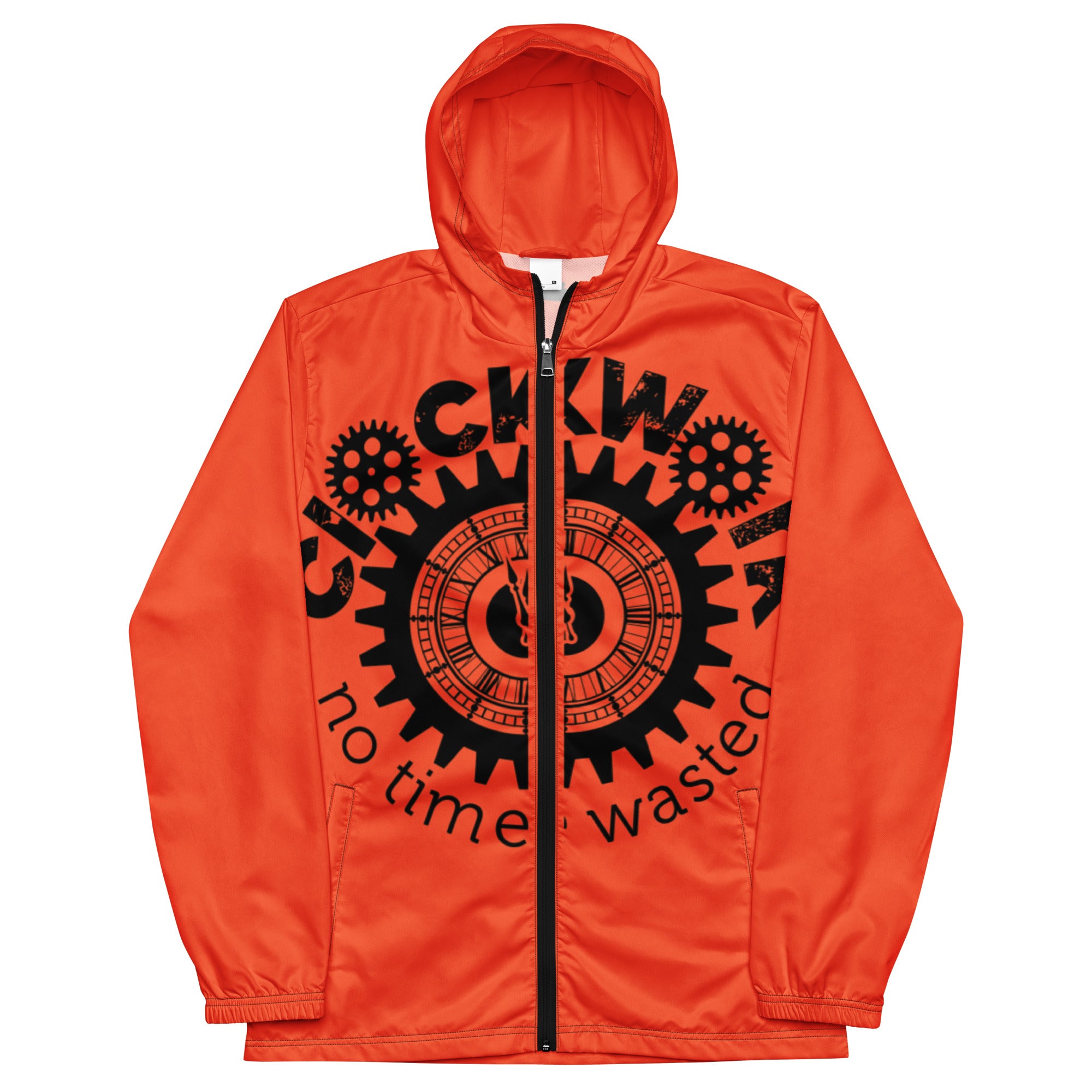 Orange And Black Clockwork Men’s windbreaker