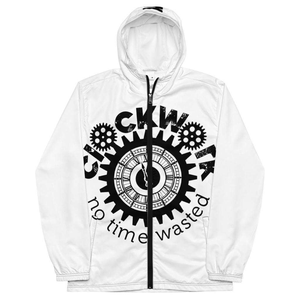 Clockwork white and black Men’s windbreaker