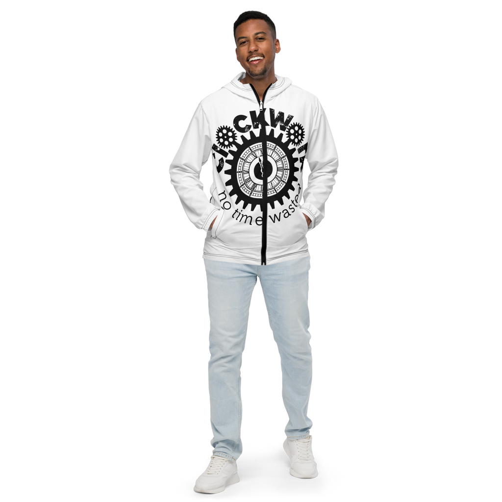 Clockwork white and black Men’s windbreaker