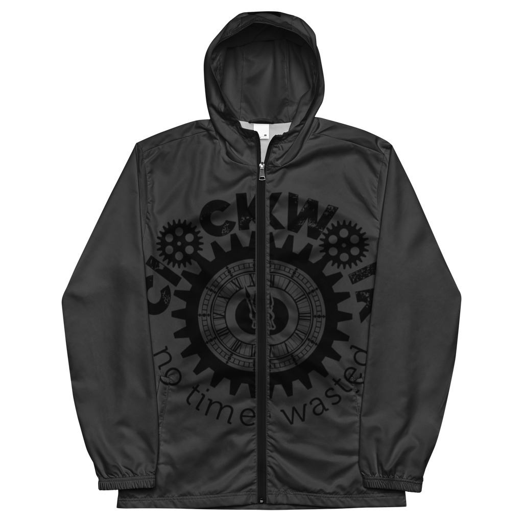 Clockwork Grey and Black windbreaker