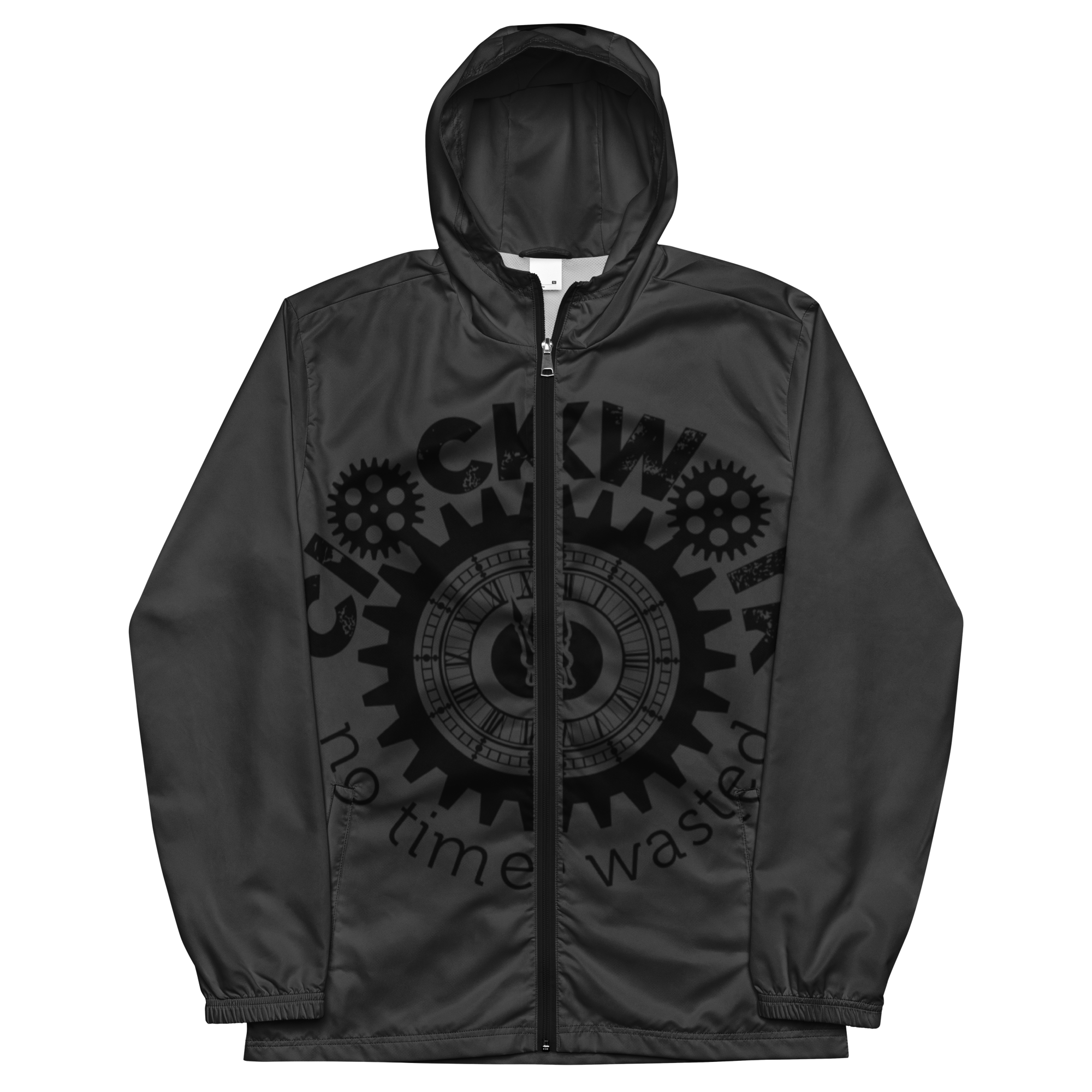 Clockwork Grey and Black windbreaker