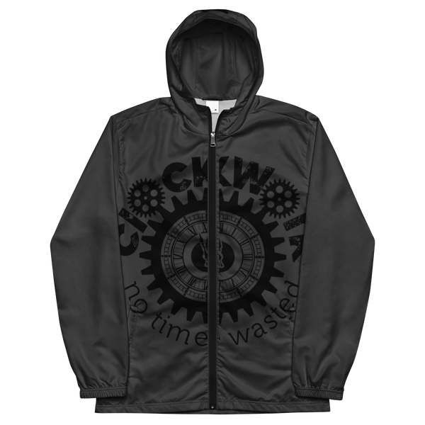 Clockwork Grey and Black windbreaker