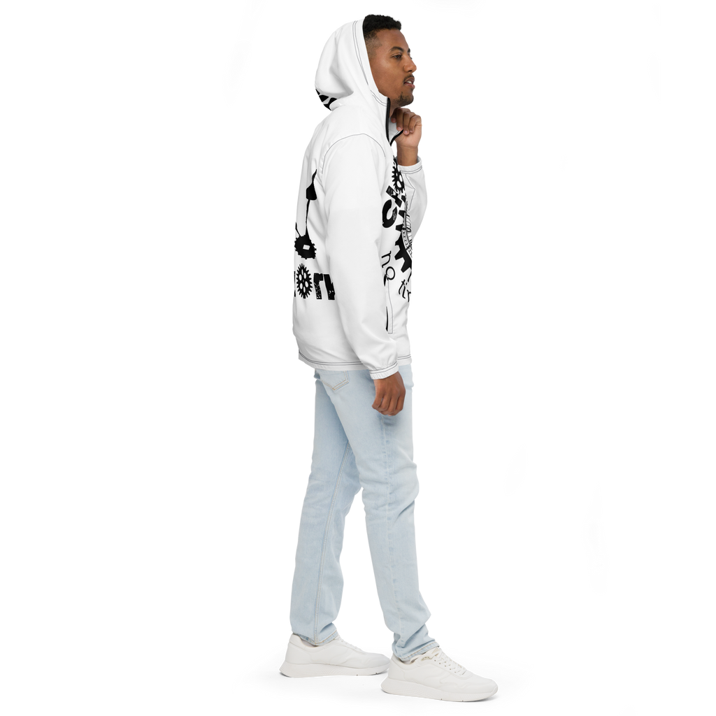 Clockwork white and black Men’s windbreaker