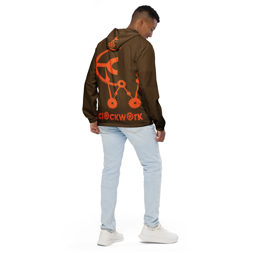 Clockwork Brown and Orange Men’s windbreaker