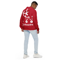 Clockwork Red And white Men’s windbreaker