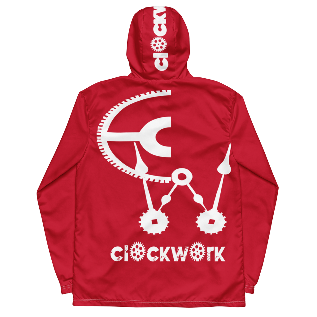 Clockwork Red And white Men’s windbreaker