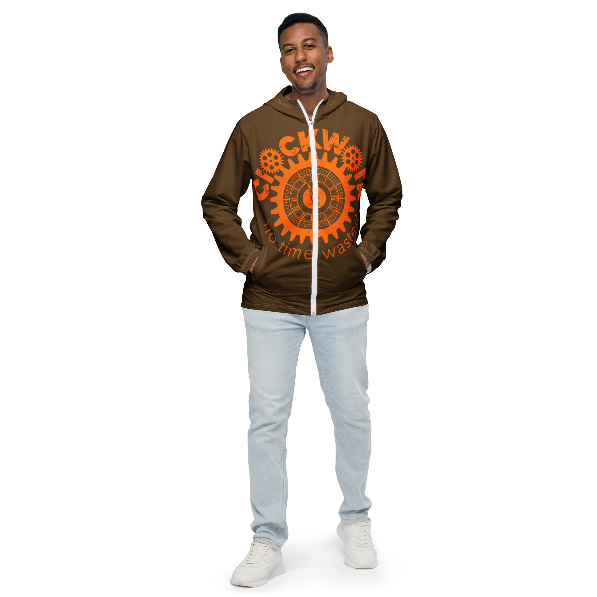 Clockwork Brown and Orange Men’s windbreaker