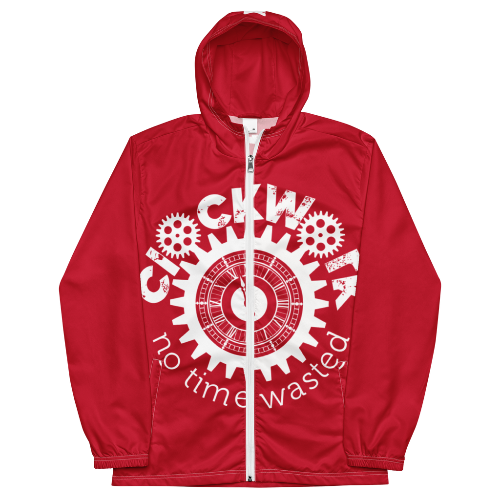 Clockwork Red And white Men’s windbreaker