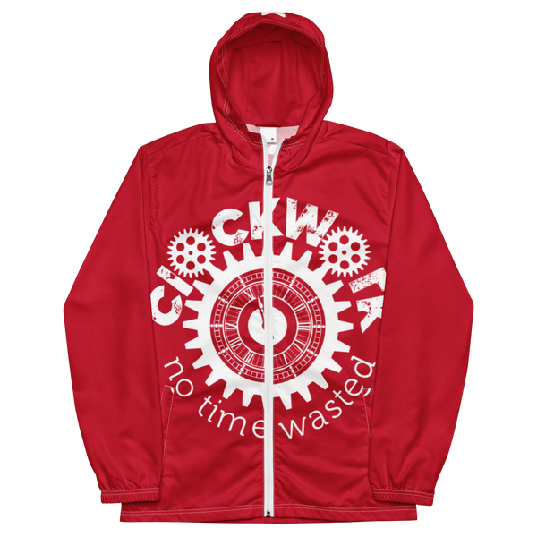 Clockwork Red And white Men’s windbreaker
